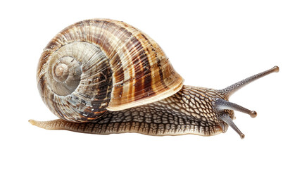 Garden snail isolated on transparent