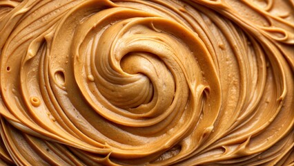 Texture of almond butter swirls, creamy and smooth, for healthy eating and recipe ideas