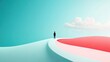 © MAY - An illustration of a person standing at a crossroads, symbolizing the decisions and choices we make that shape our identity and determine our future.