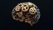 © Melon - Intricate network of mechanical gears forming a brain, symbolizing the intersection of technology and human intelligence.