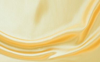 Poster - yellow gold satin texture that is white silver fabric luxurious shiny that is abstract silk cloth background with patterns soft waves blur beautiful.