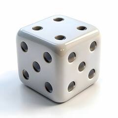 3d rendering of dices on white background