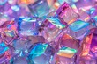 © Yuliia - close-up shot of radiant glass shards creating a holographic abstract background, featuring a mix of iridescent colors and reflections.