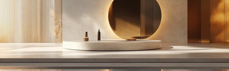 Aufkleber - Luxury display podium for product showcasing in 3D rendering