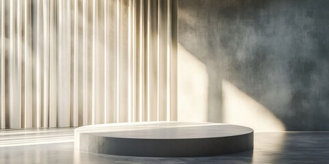Poster - Studio depiction of a podium or pedestal 3D illustration and rendering