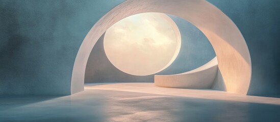 Poster - Elegant minimalist backdrop 3D illustration 3D rendering