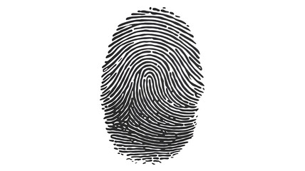 Isolated human ink fingerprint on clear or white PNG