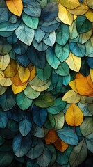 Wall Mural - Abstract leaf pattern