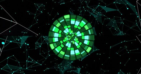 Poster - animation of green scope scanning over network of connections