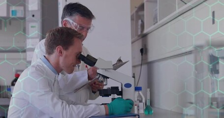 Poster - Animation of scientific data processing over diverse scientists in laboratory