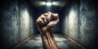 © BrilliantPixels - Fist of Resistance in Concrete Corridor, rebellion, defiance, strength