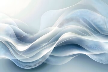 Poster - Ethereal Waves of Light: A Serene Abstract Background
