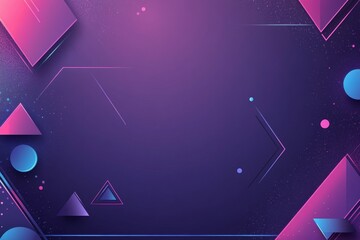 Wall Mural - Abstract geometric background in purple and blue with modern 3D shapes and a futuristic design