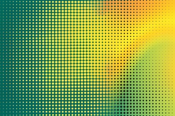 Poster - Vibrant Gradient Dot Pattern in Green and Yellow Tones
