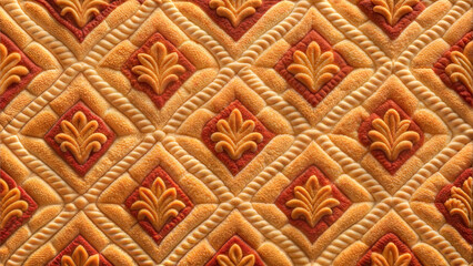 Wall Mural - seamless velour texture with plush patterns in warm colors and soft lighting