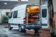 © Joaquin Corbalan - A service van for emergency plumbing is parked, showcasing tools and equipment inside during a cloudy day