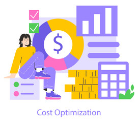 Poster - Business Operations. Flat Vector Illustration
