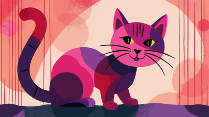 Stylized Cat Vector Illustration