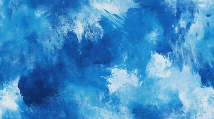 Abstract blue paint background featuring mixed media artwork on paper Blue banner design