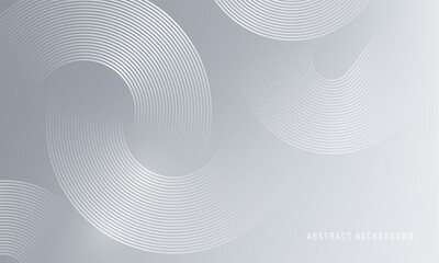 Canvas Print - Circle lines abstract vector background. Minimal geometric circular grey pattern. Technology 3d medical design concept. Modern shiny rounded lines banner.