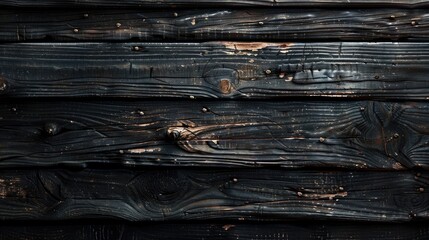 Canvas Print - Dark Wood Texture Background Design