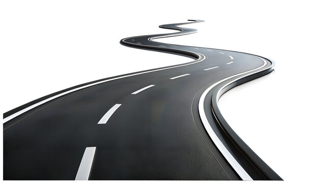 3D winding road 
