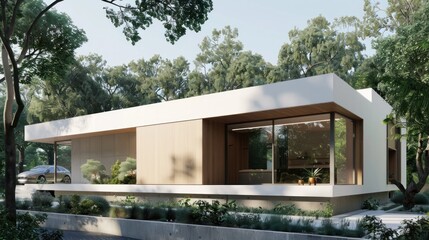 Wall Mural - Modern House Surrounded By Trees