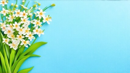 Wall Mural - Beautiful light background for a greeting card with delicate flowers 