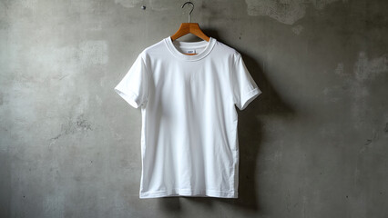 Sticker - Plain White T-Shirt on Wooden Hanger