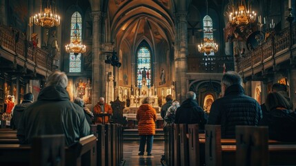 Church Service in a European Cathedral