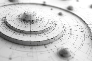 Poster - a set of coordinate planes with intersecting lines forming various geometric angles and shapes, illu