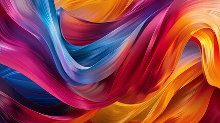 Wall Mural - dynamic abstraction of swirling blue and pink hues showcasing vibrant colors blending beautifully in