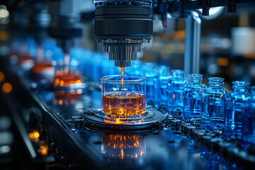 Aufkleber - A new technology being tested in a laboratory, representing innovation and scientific progress. Concept of experimental development and technological research.
