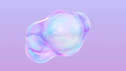 Aufkleber - Metaball animation of morphing liquid blobs. Background of 3D Abstract Colorful Metaballs. in Ultra HD 4K. an alpha matte and a seamless, looped 3D animation