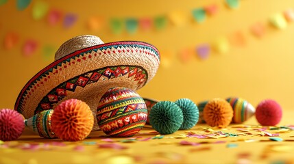 Concept of 5th of May or Mexican celebrations