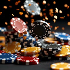 casino chips for betting at a betting place