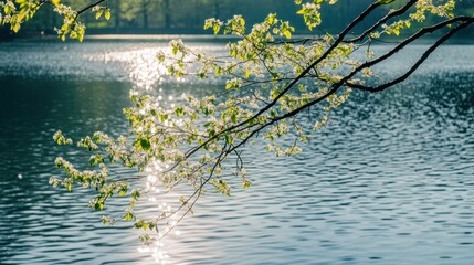 Poster - Branch Over Still Water