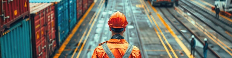 Poster - Supervisor managing the cargo loading process