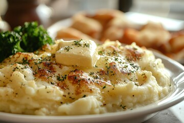 Buttered Mashed Potatoes with Parsley and Pepper