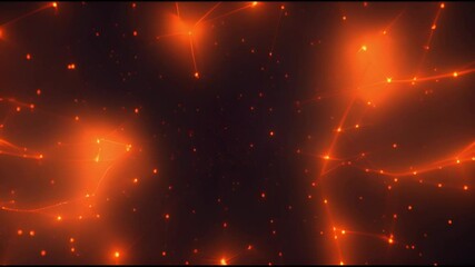 Poster - animation of red network of connections on black background