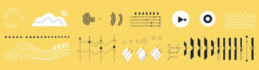 Digital human head constructed using dots. Spiral. Abstract grid design. 3D modern for varied use. Icons set in thin line style.