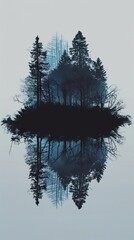 Wall Mural - Forest Reflection: A Serene Landscape