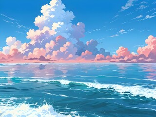 Poster - Peaceful Ocean Sunset