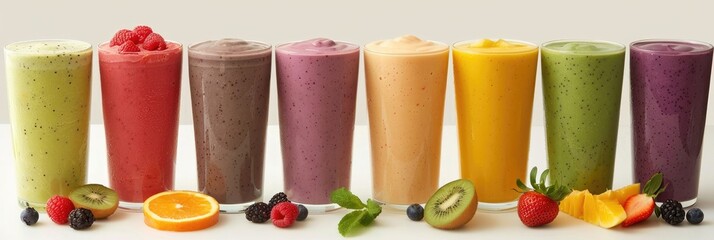 Sticker - Collection of Fresh Fruit Smoothies