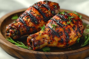 Canvas Print - Grilled Chicken Legs with Rosemary