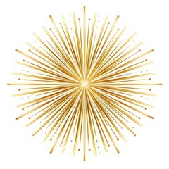 Wall Mural - Elegant golden firework texture with thin stroke lines on a standard scale backdrop. Generative AI