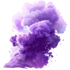 Wall Mural - A purple cloud of smoke is floating in the air