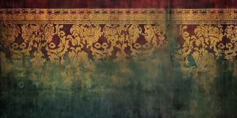 ornate gold and red pattern
