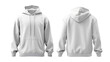 © Michael - White hooded sweatshirt front back on transparent background