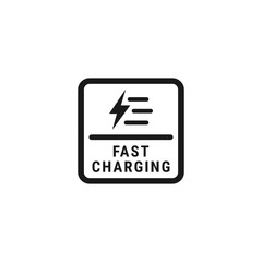 Fast charging label or best fast charging logo vector isolated. Best fast charging label for product, websites, business design element, and more